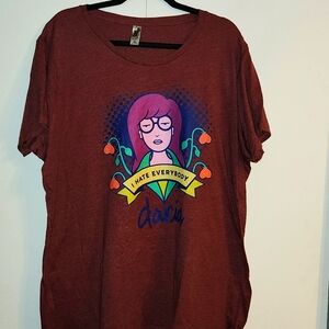 Daria "I Hate Everybody" Graphic T-shirt Size 2XL NWOT